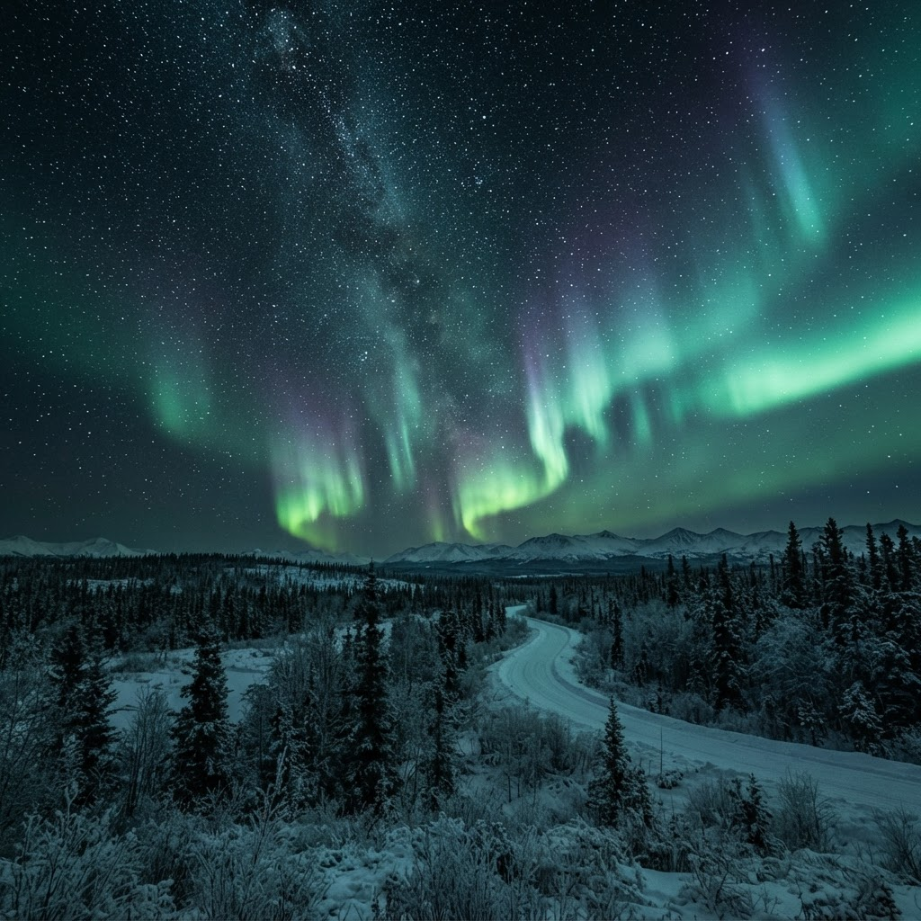 Aurora over Fairbanks, Alaska