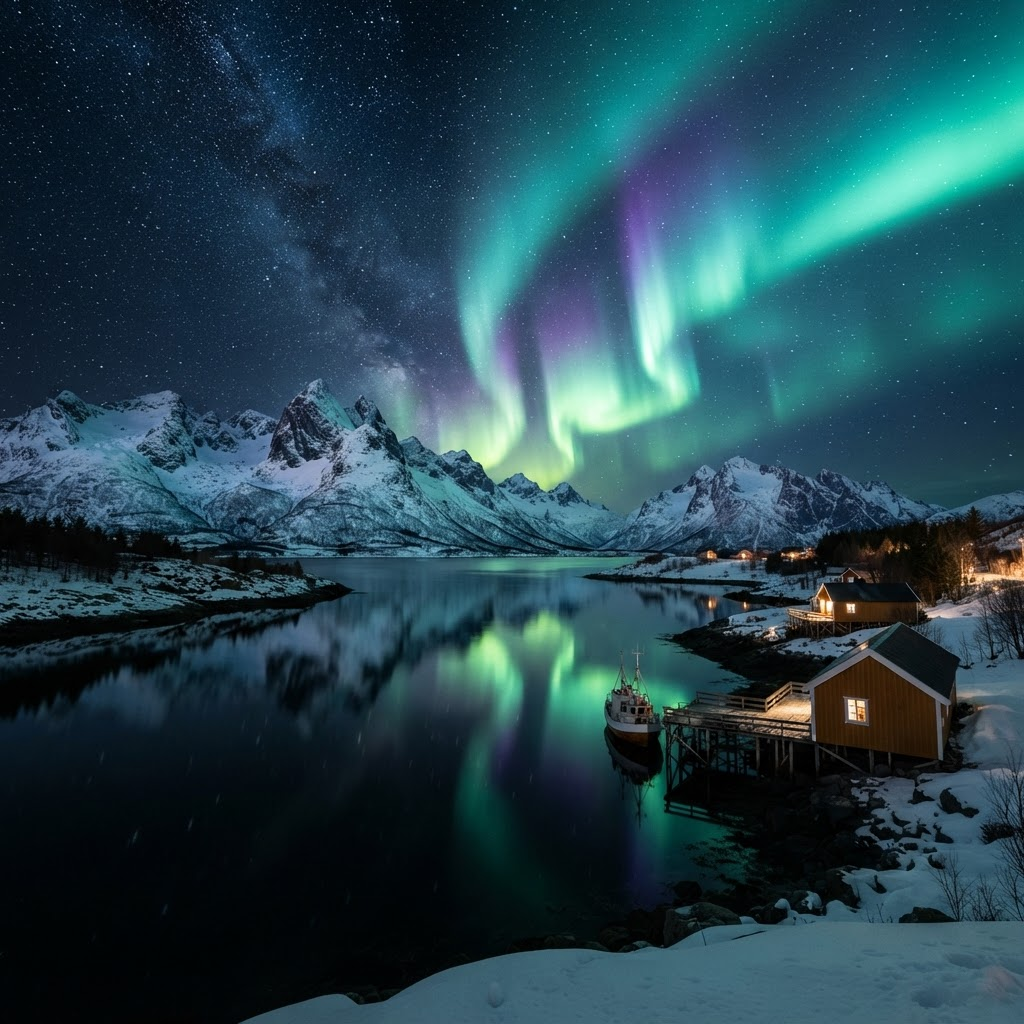 Aurora over Tromsø, Norway